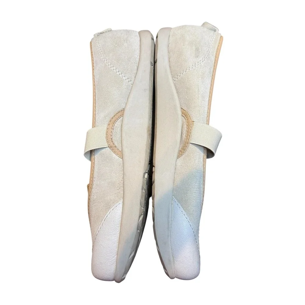 Earth Shoes Womens Size 6B Cream Beige Intrigue Leather Mary Jane Comfort‎ Flats